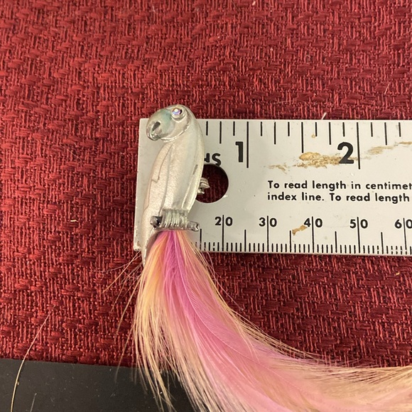 XxSOLDXX Vintage Parrot brooch in silver w real feathers collectible - Picture 7 of 7